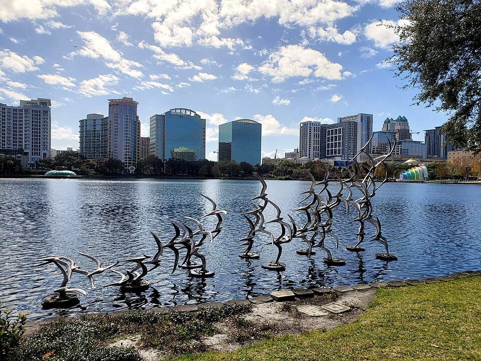 Lake Eola Park in downtown Orlando, FL